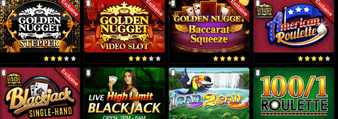 Golden Nugget Casino Games